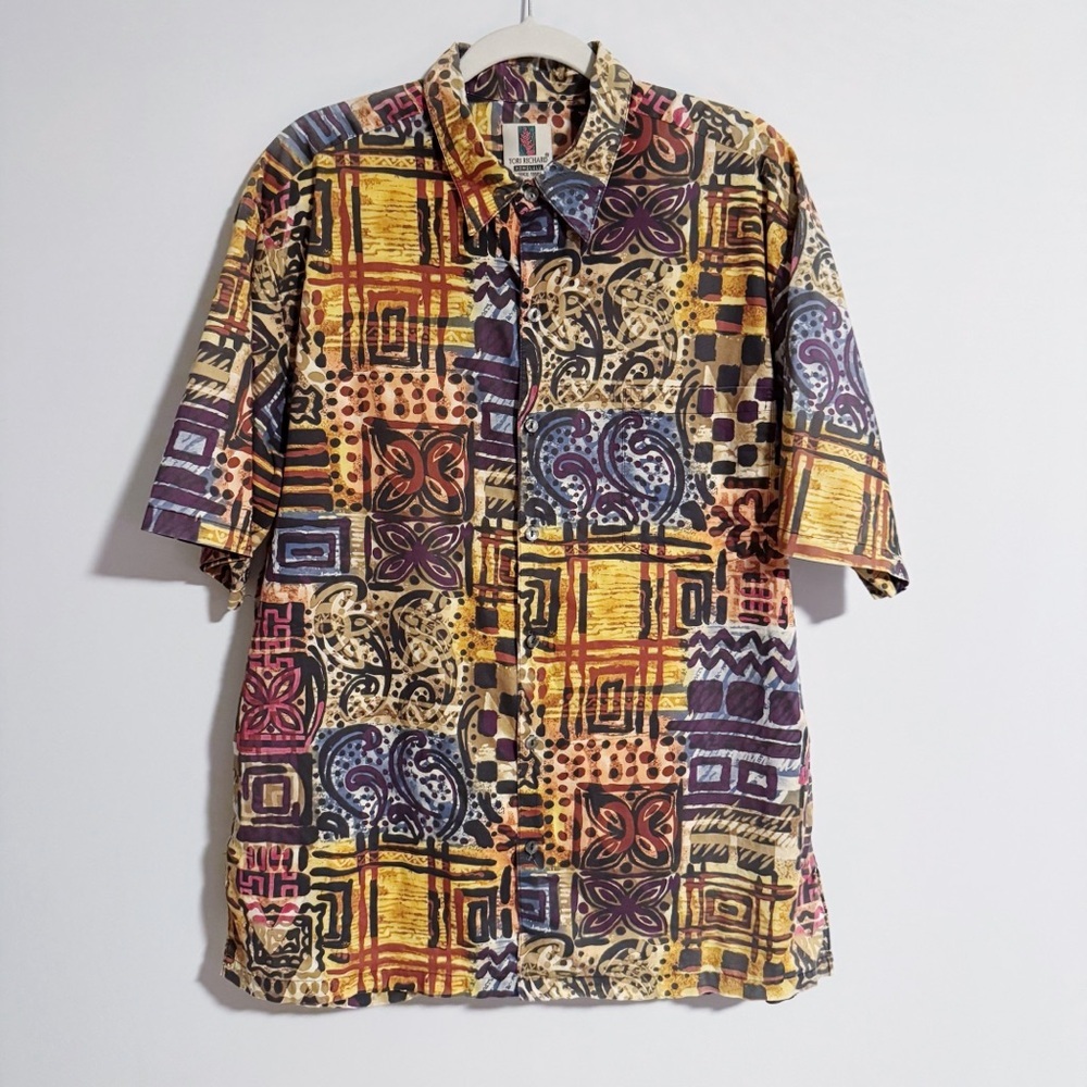 Tori Richard - Multicolored Kapa Short Sleeve Button Down Shirt